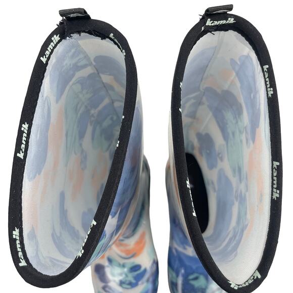 KAMIK Poppies Synthetic Rubber Rain Boots Sz 6 - Picture 6 of 10